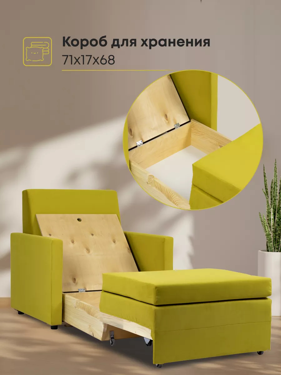 Виктория 750 мм горчичный велюр 77000292 - миниатюра 4