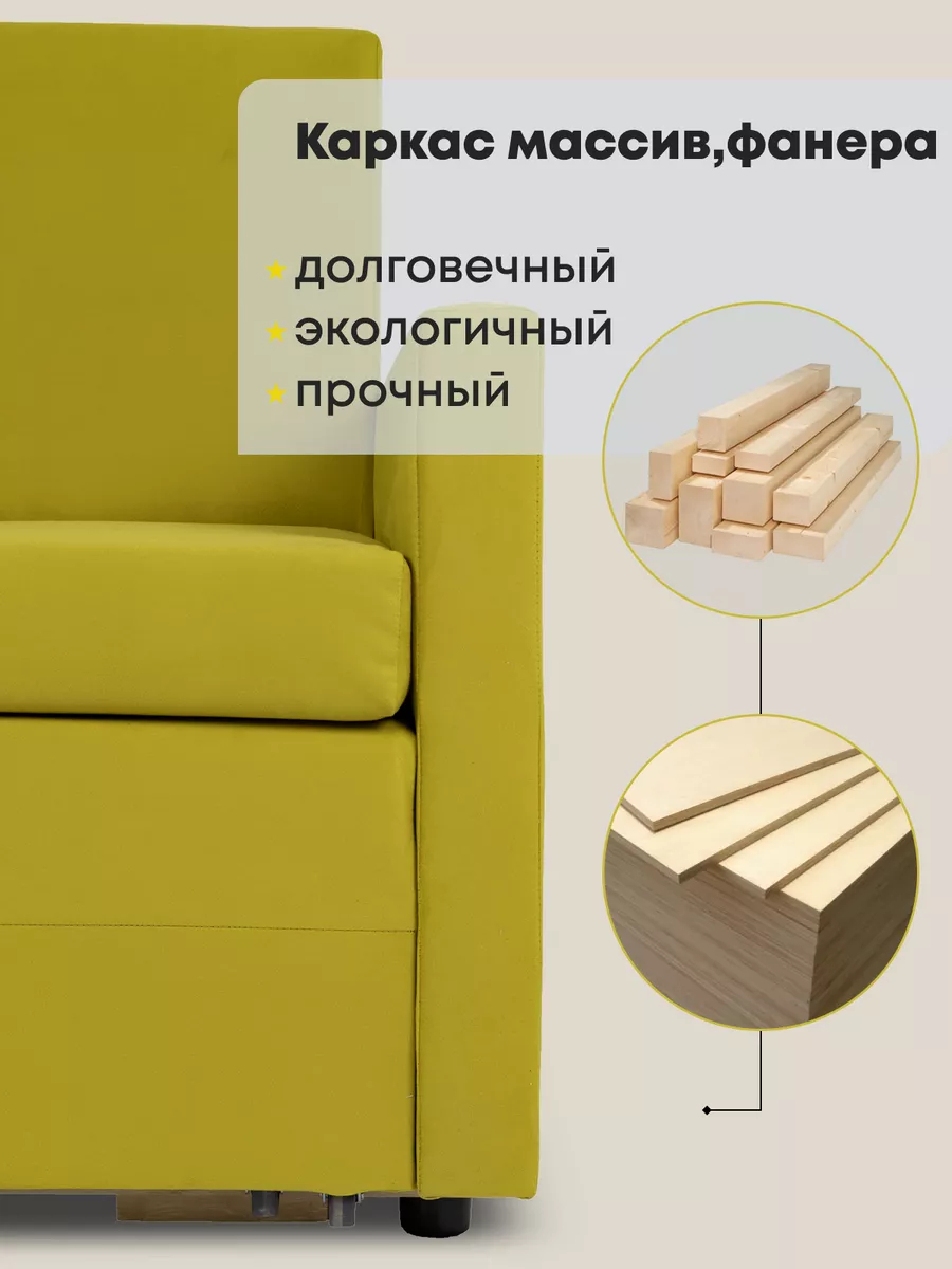 Виктория 750 мм горчичный велюр 77000292 - миниатюра 6