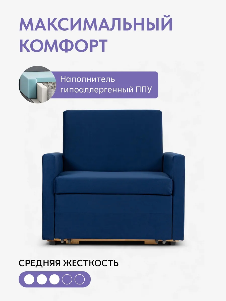 Виктория 750 мм синий велюр 77000294 - миниатюра 5