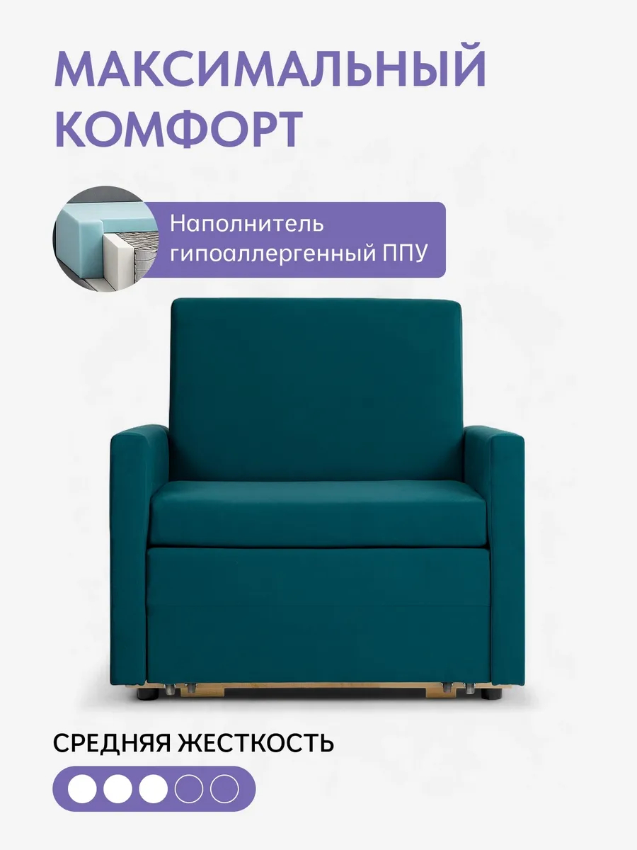 Виктория 750 мм зеленый велюр 77000295 - миниатюра 5