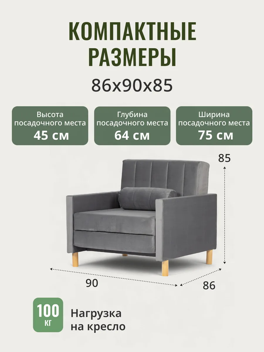 Этра Люкс Этра Люкс, серый велюр 77400380 - миниатюра 2