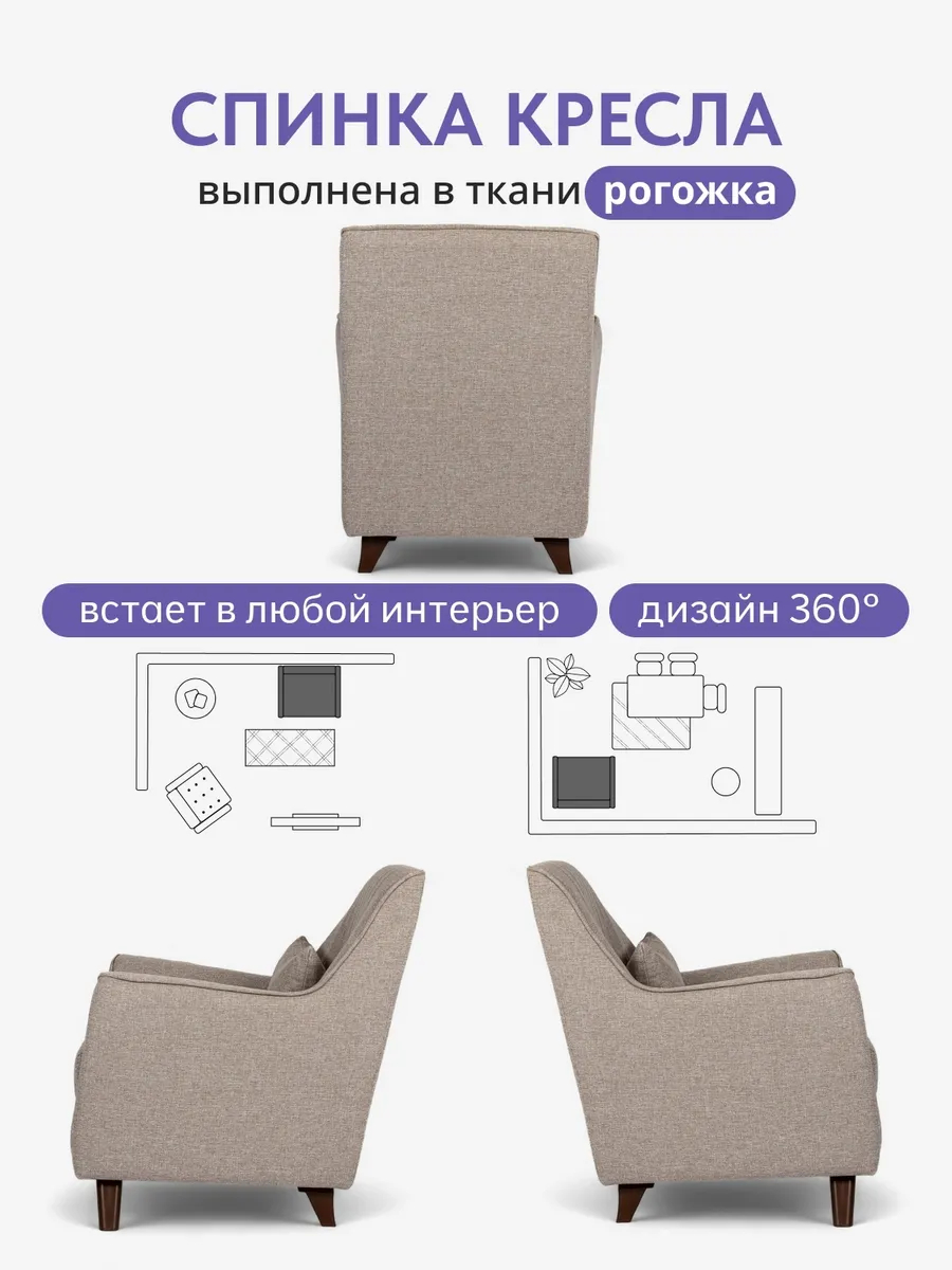 Оксфорд Оксфорд мокко рогожка 77400614 - миниатюра 5