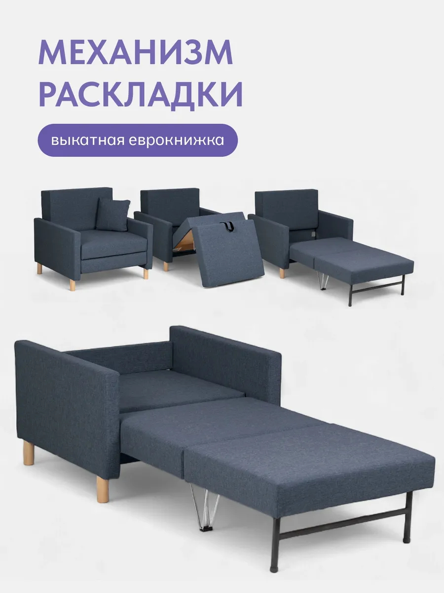 Этра синий рогожка 77400846 - миниатюра 3