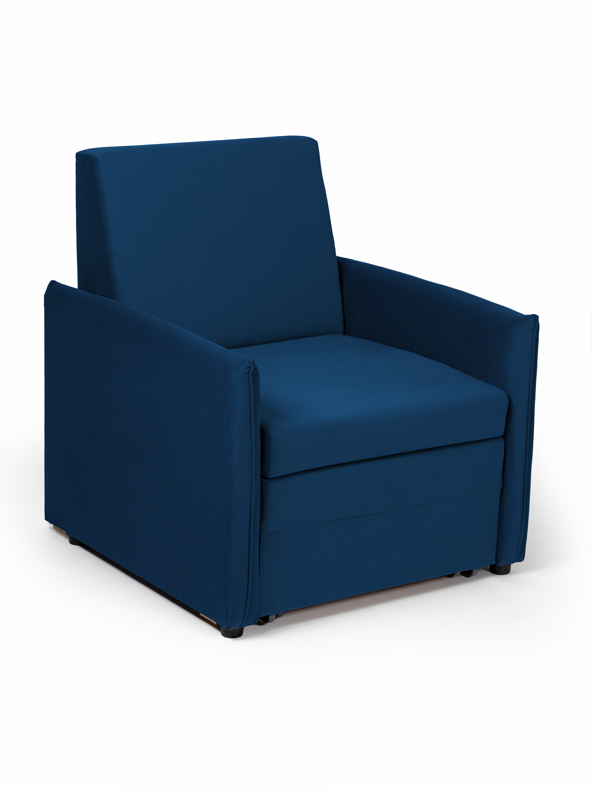 Кресло-кровать Виктория-5 650 мм синий велюр 77400999 - фото 1