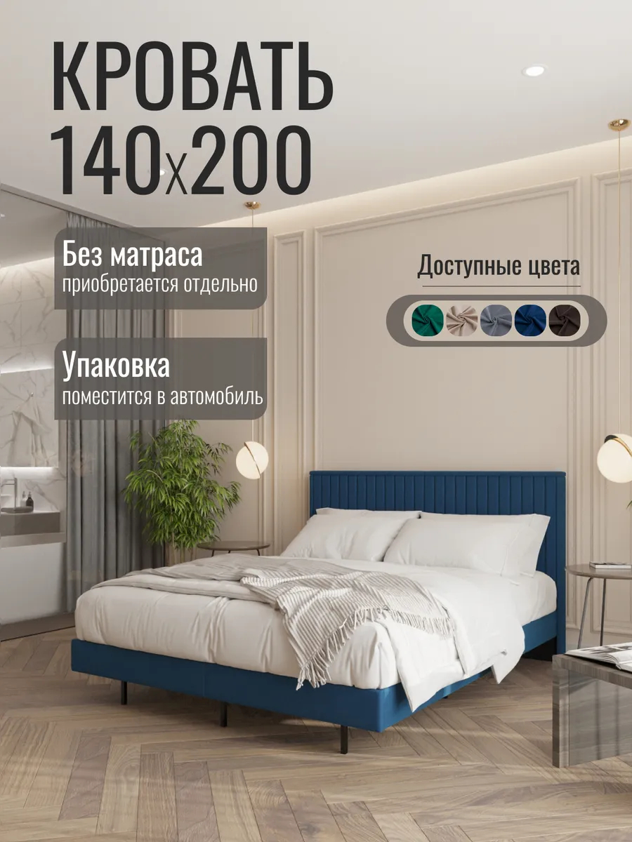 Сонна-140 синий велюр 77400451