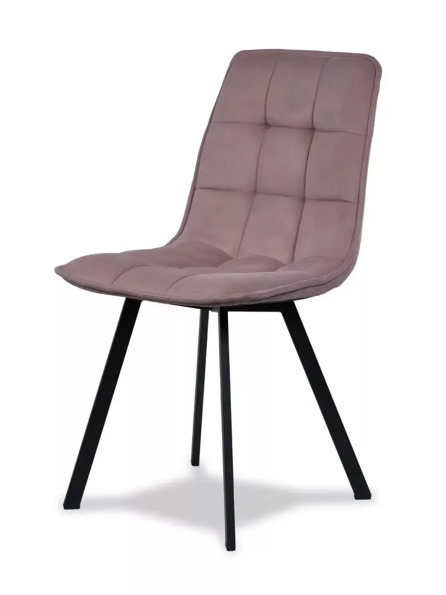 Комплект стульев Роли 2шт серо-розовый велюр 77000297 - фото 1